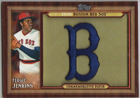 2011 Topps Update Commemorative Patches Fergie Jenkins  Card #FJ - Boston Red Sox
